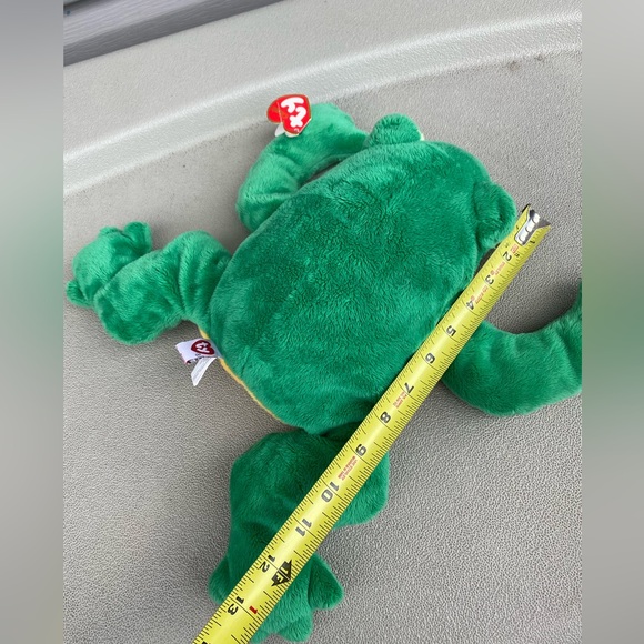 Ty Classic Bayou the Frog 13” Plush Stuffed Animal Toy Croaking Rattle 2003 - Picture 10 of 11